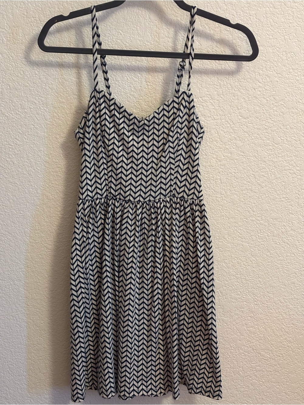 Xhilaration Black and White Chevron Mini Sundress